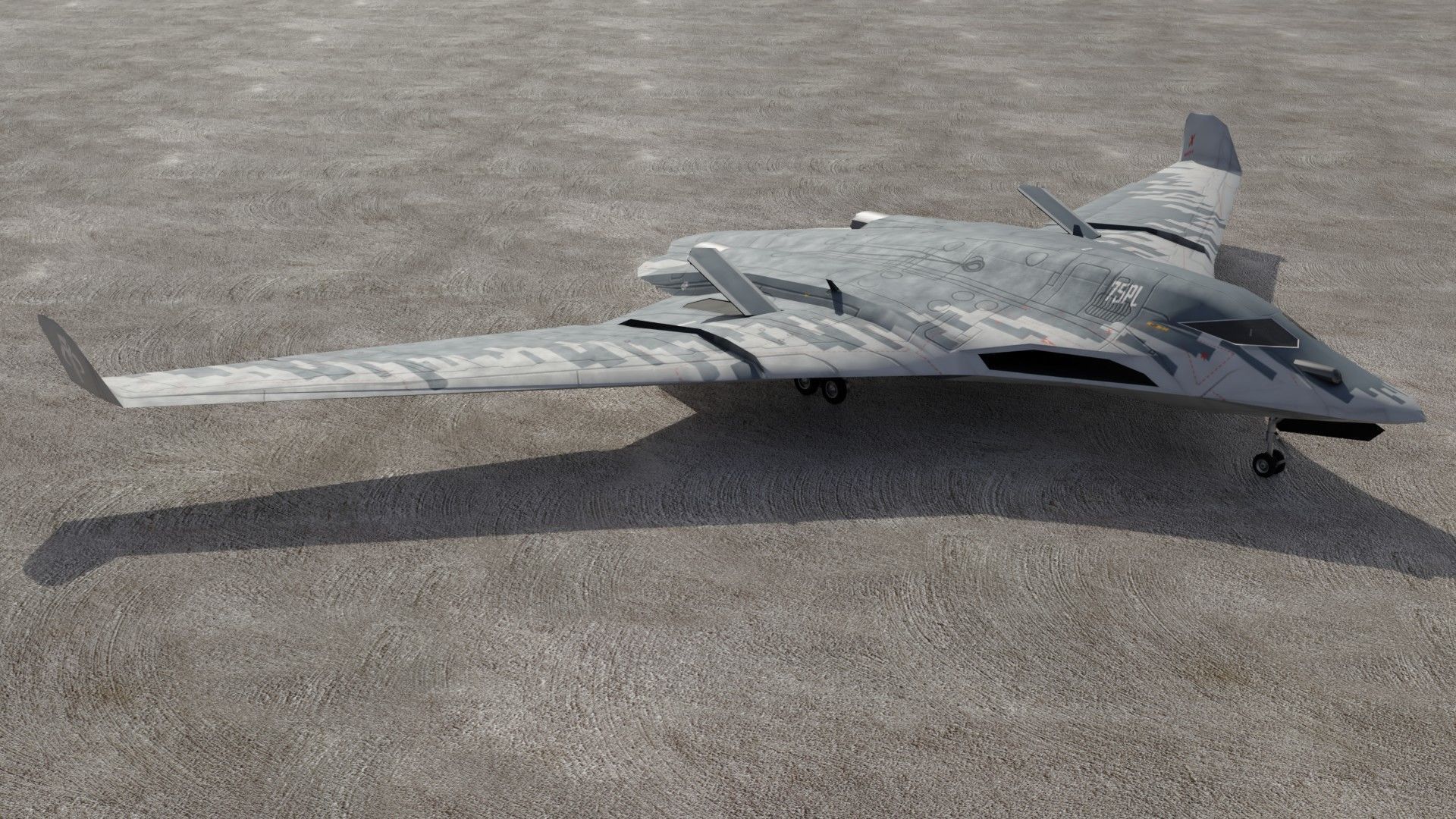 Tupolev PAK DA Envoy Low-poly 3D model_27