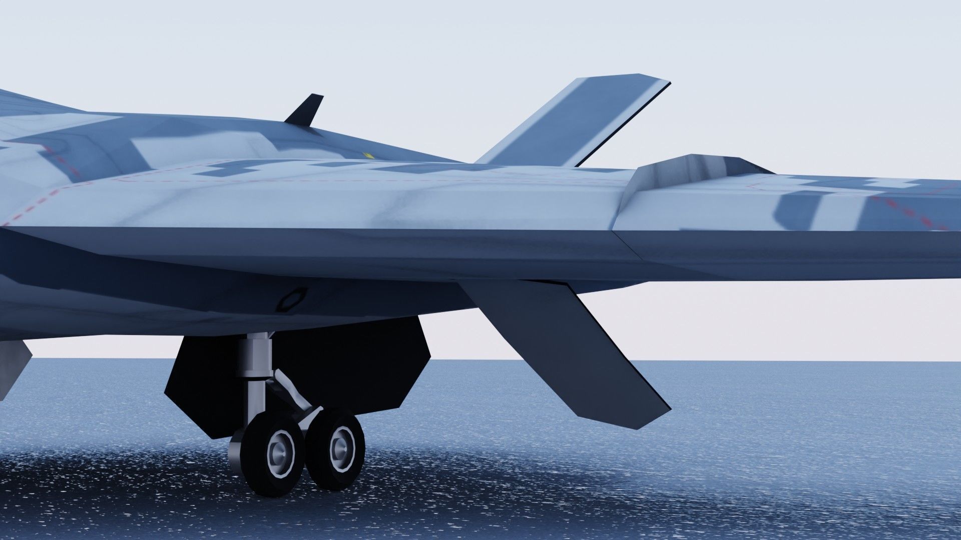 Tupolev PAK DA Envoy Low-poly 3D model_24