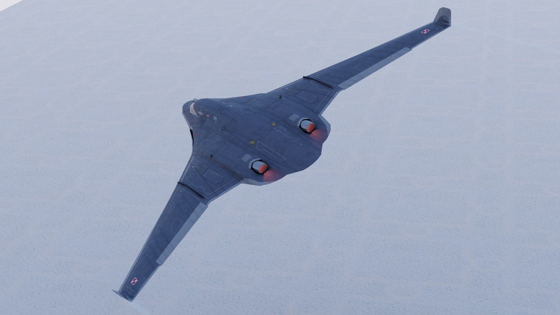 Tupolev PAK DA Envoy Low-poly 3D model_16