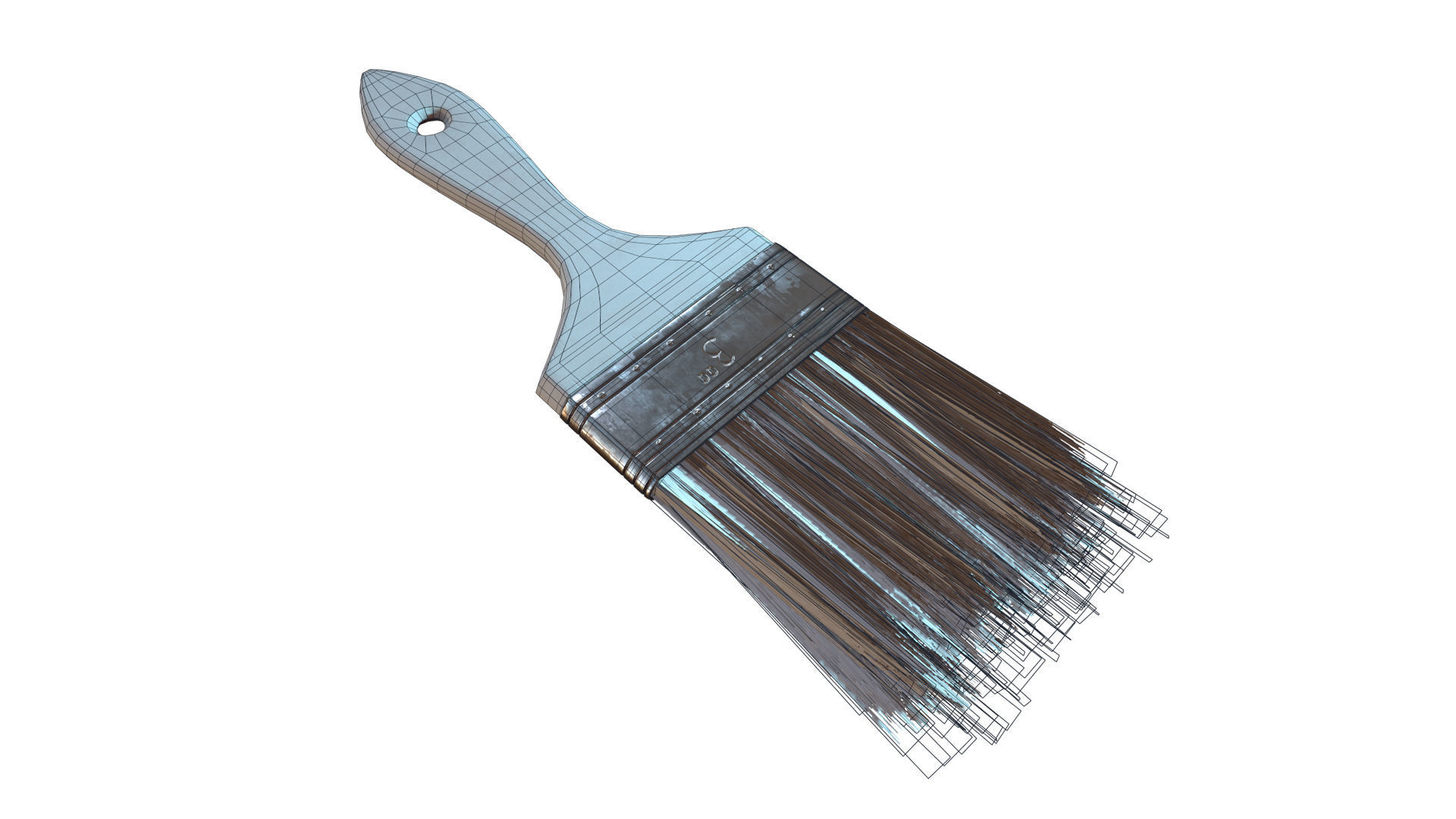 Paint Brush  Low-poly 3D model_9