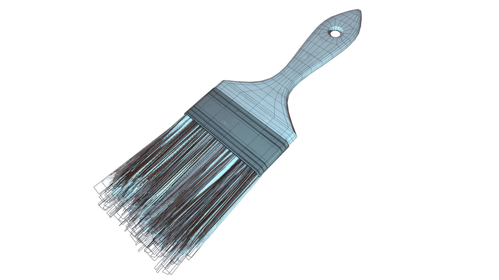 Paint Brush  Low-poly 3D model_8