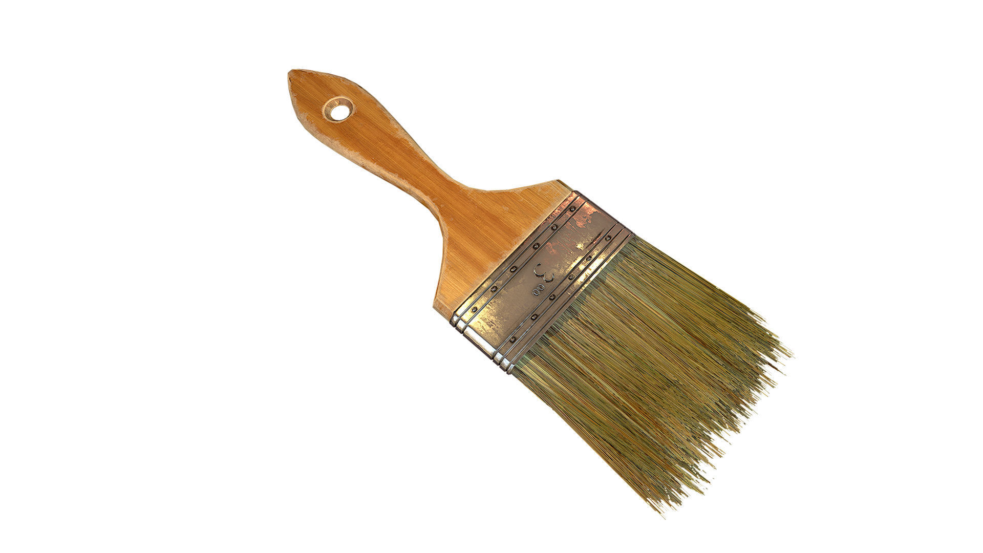 Paint Brush  Low-poly 3D model_3