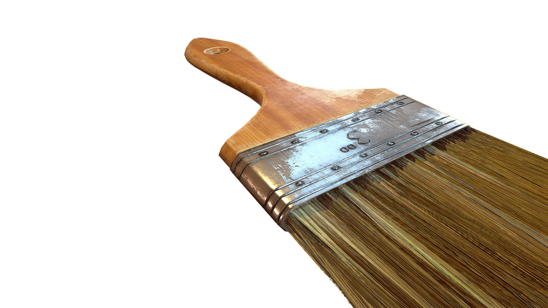 Paint Brush  Low-poly 3D model_6