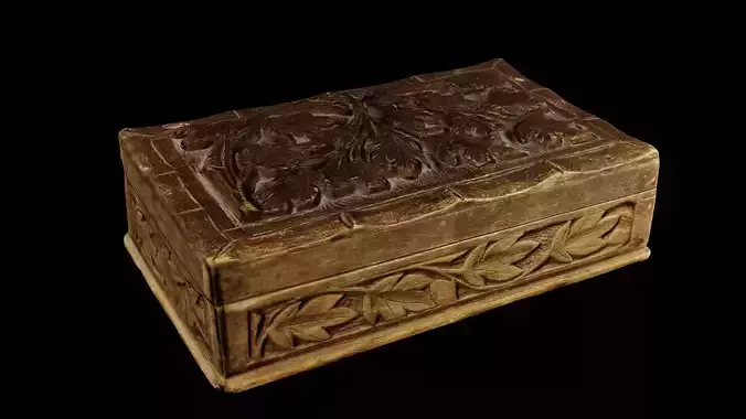 Old Wooden Chest  Low and High Poly 