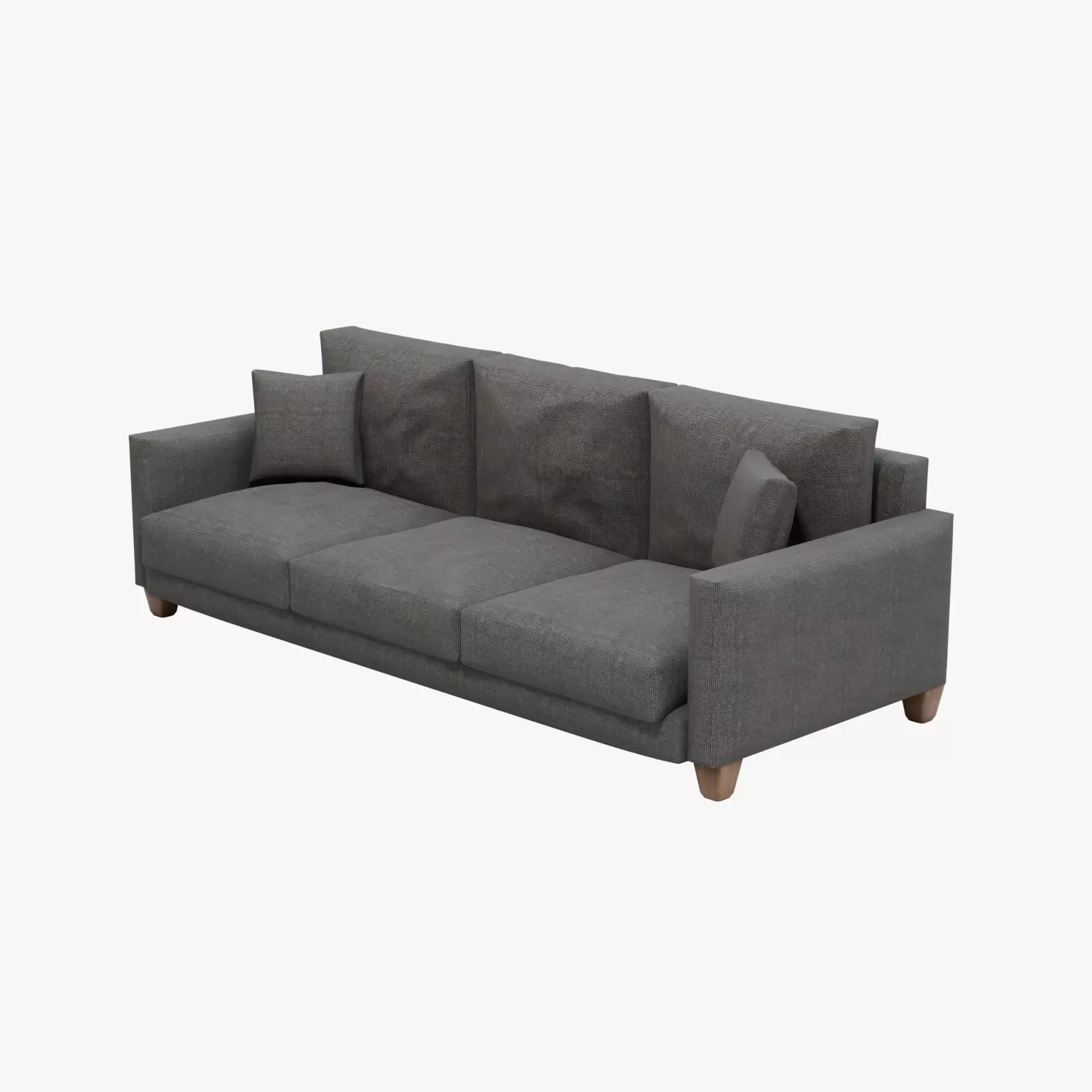 Modern Gray Fabric Sofa 3D model