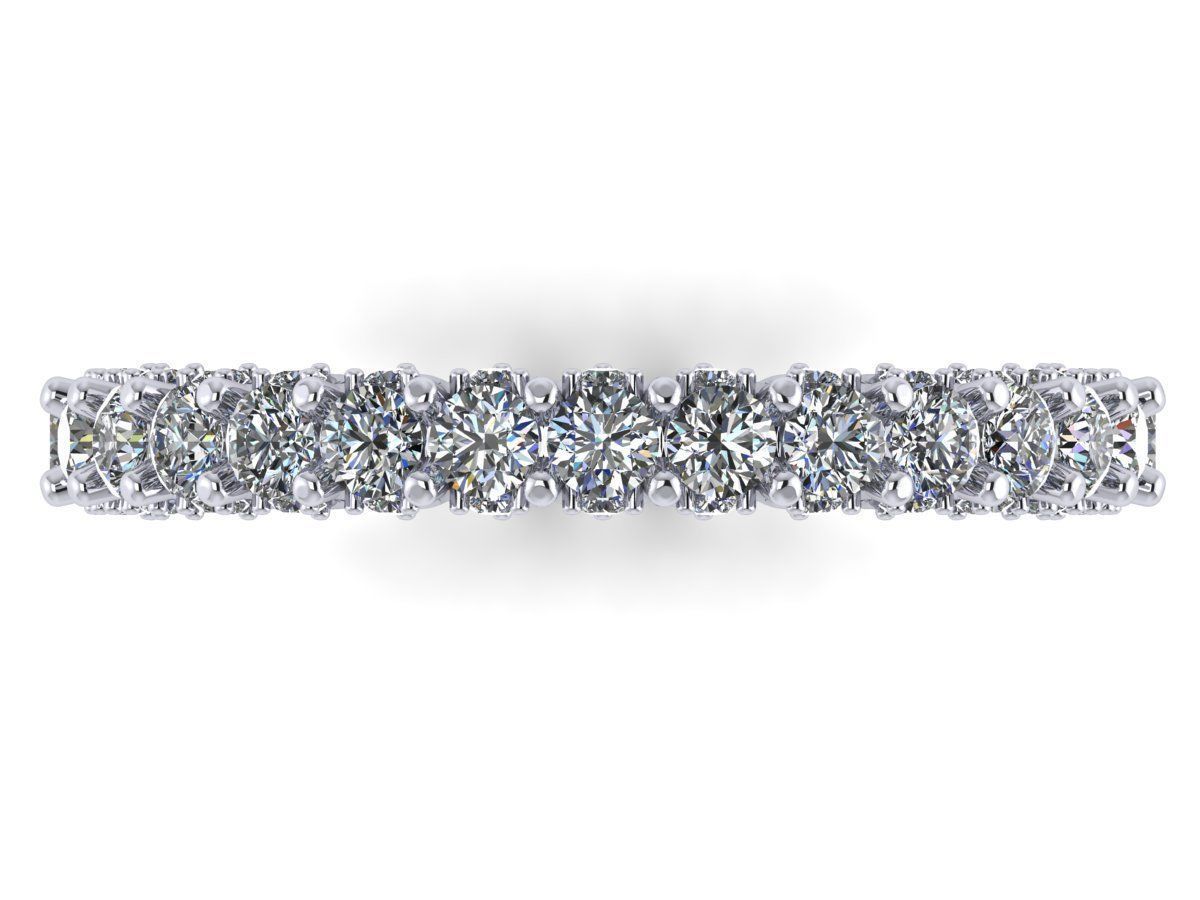 Union Diamond Sided Eternity Band - Full stone and finger sz set 3D print model_5