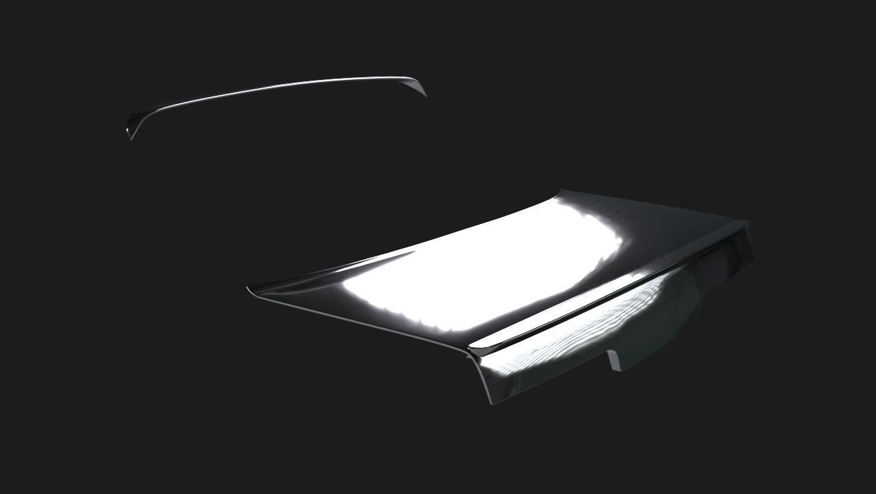 Originlab Trunk Spoiler and Roof spoiler 3D model_1