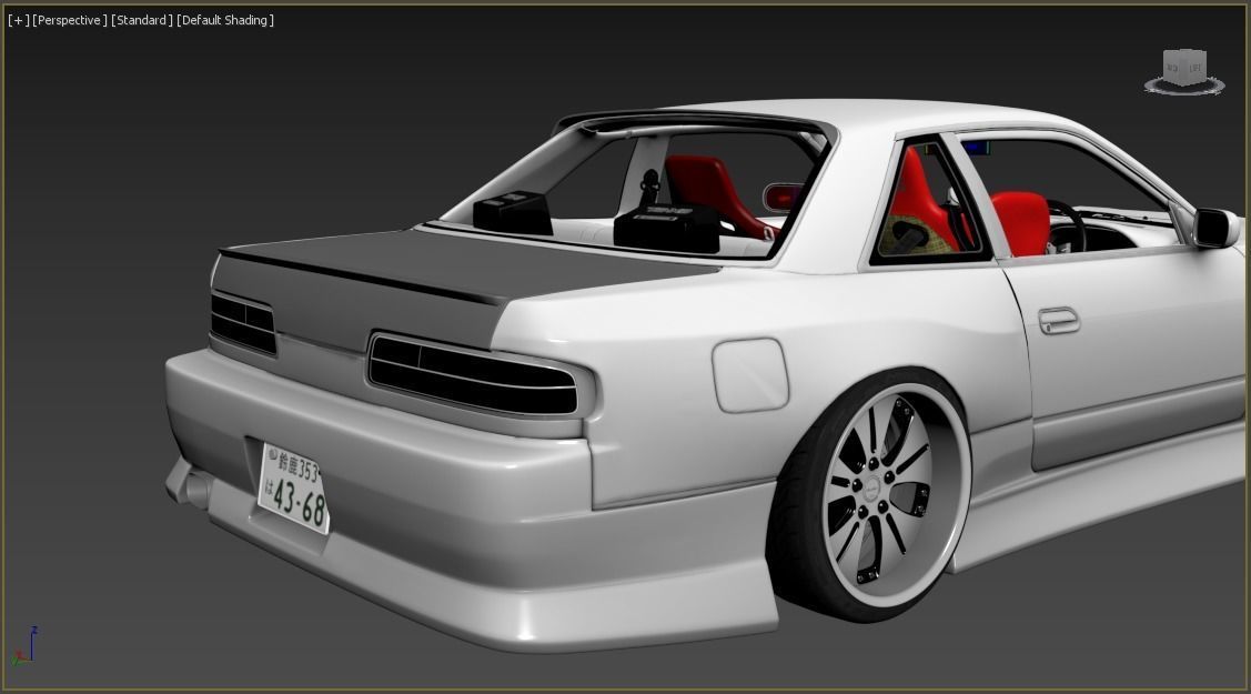 Originlab Trunk Spoiler and Roof spoiler 3D model_2