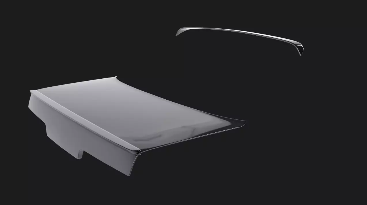 Originlab Trunk Spoiler and Roof spoiler 3D model_0