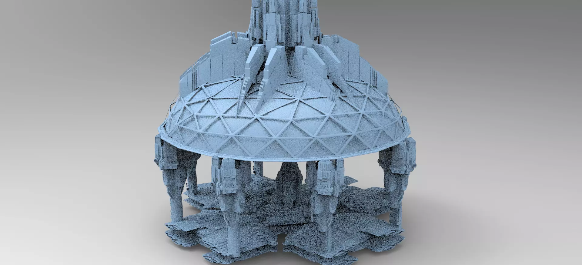 Dark Elf  observation tower  3D model_0