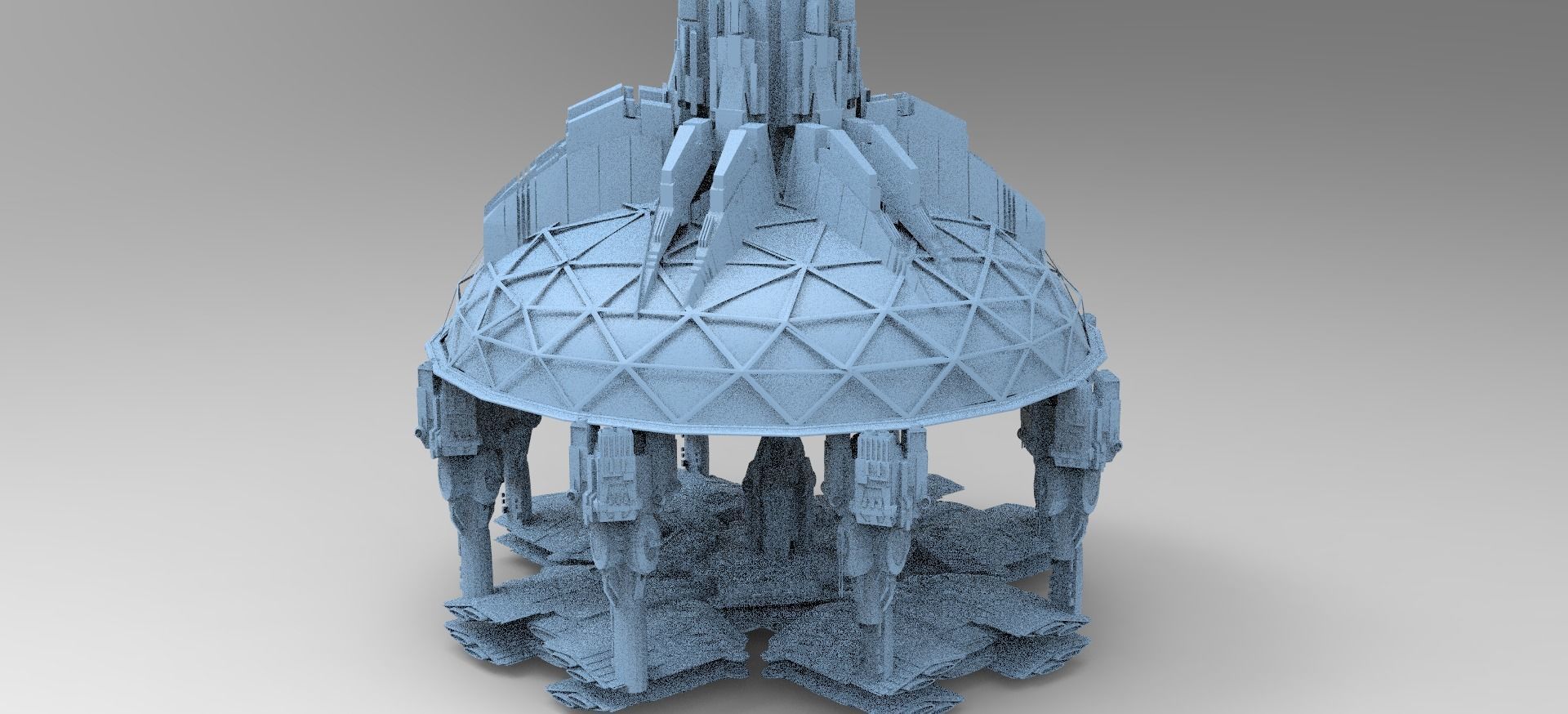 Dark Elf  observation tower  3D model_1