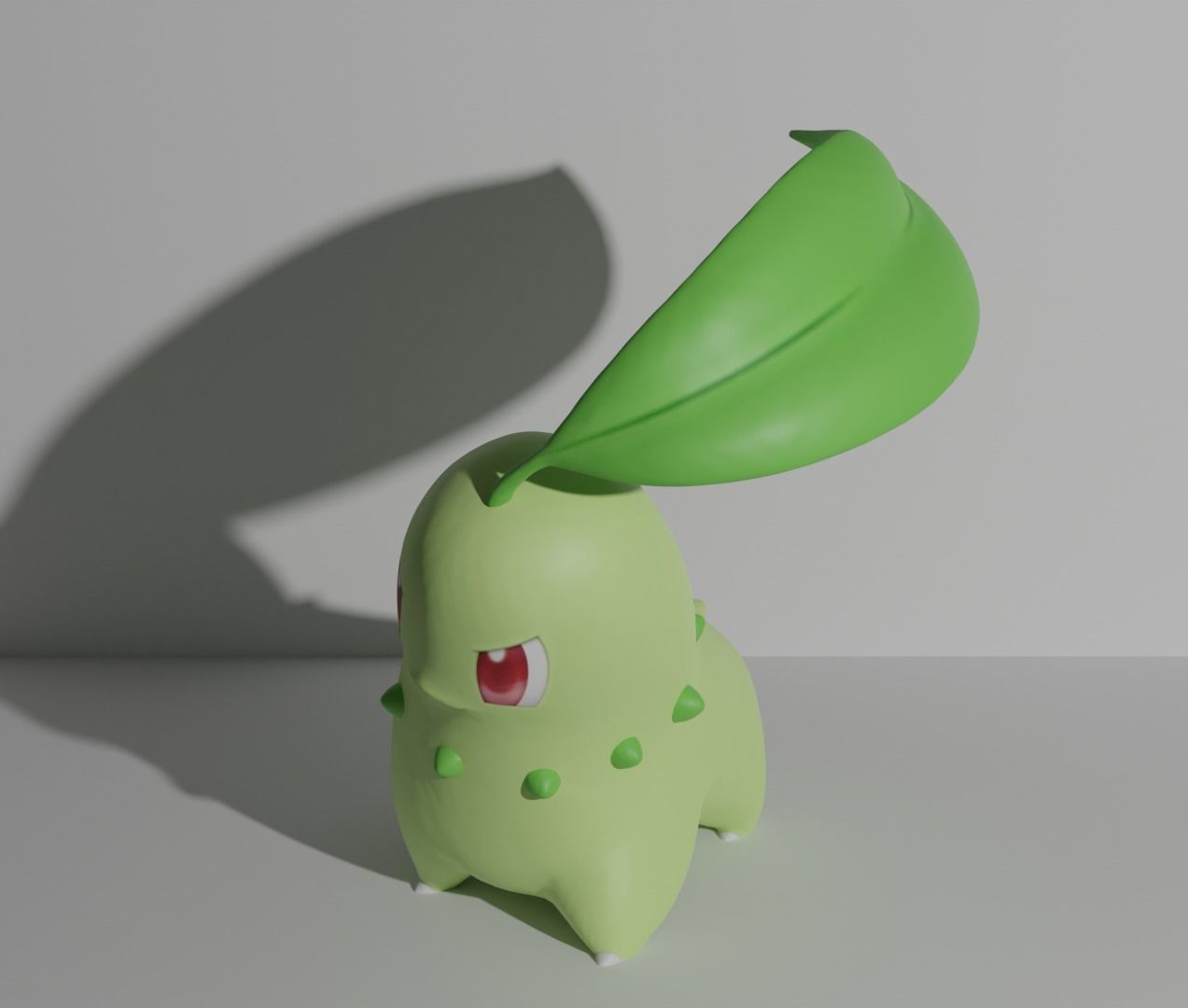 Chikorita pokemon 3D print model 3D model 3D printable | CGTrader