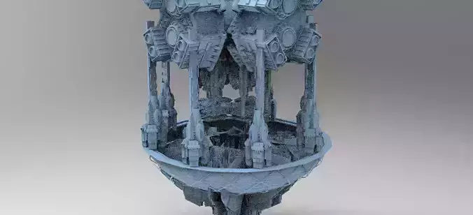 Occult Elven Sci fi Towers 2 3D model