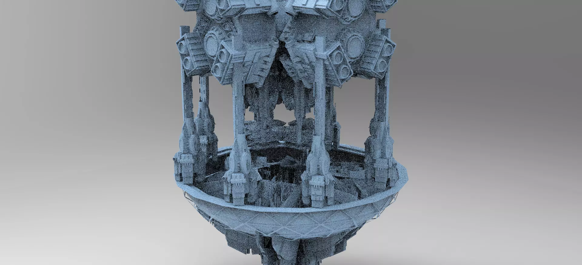 Occult Elven Sci fi Towers 2 3D model_0