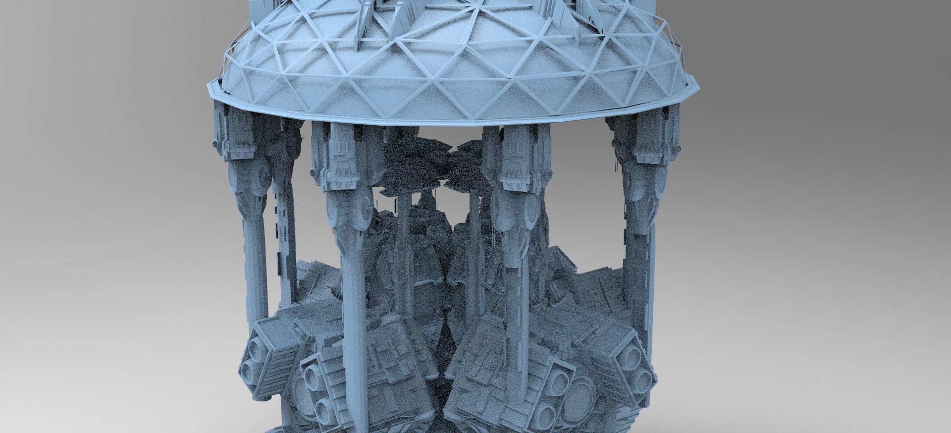 Occult Elven Sci fi Tower 3  3D model_1