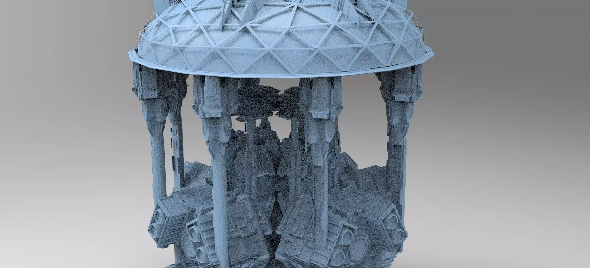 Occult Elven Sci fi Tower 3  3D model_0