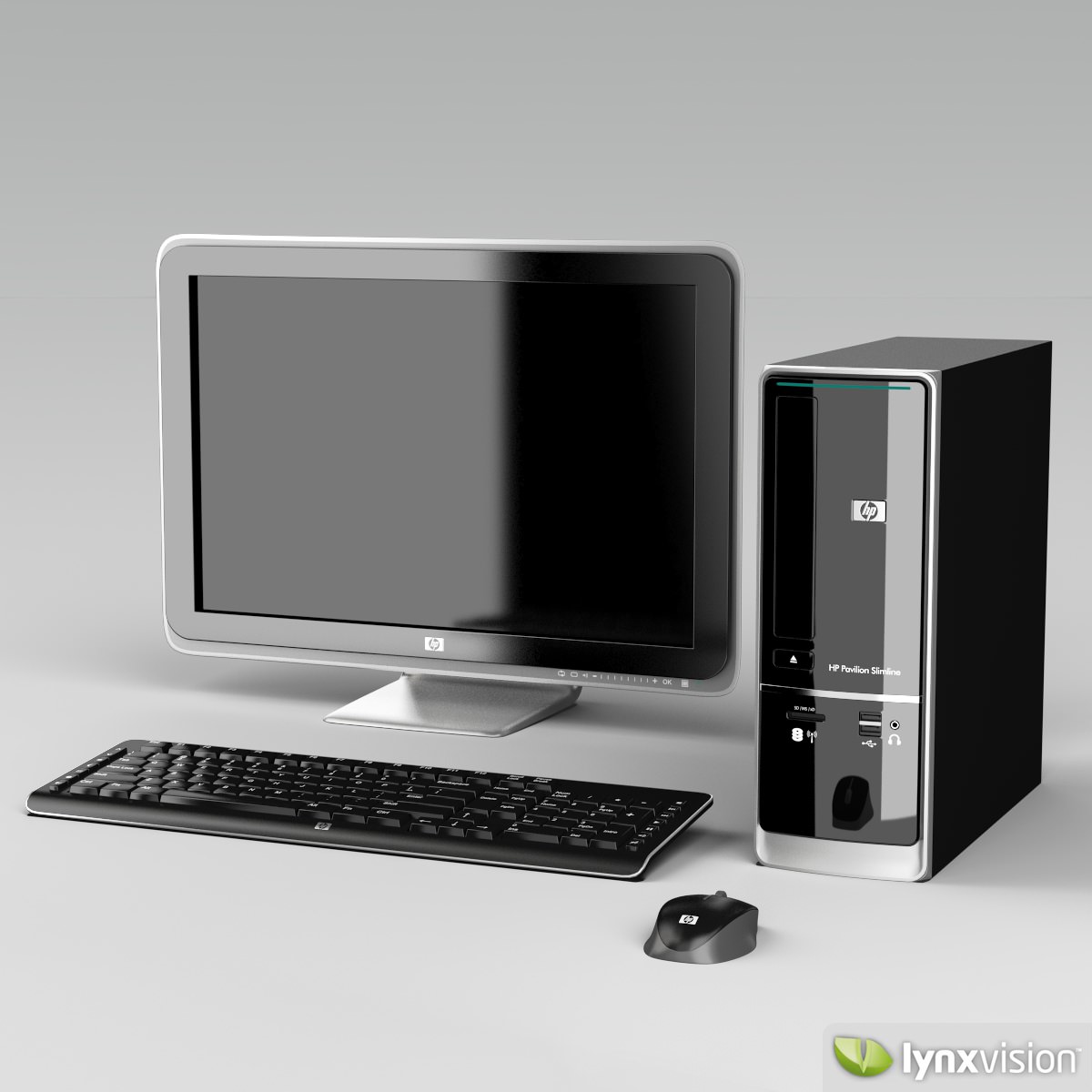 HP Pavilion Slimline Desktop Computer 3D model_2