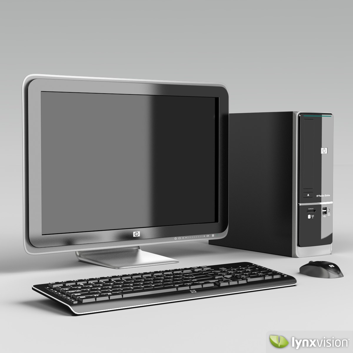 HP Pavilion Slimline Desktop Computer 3D model_1