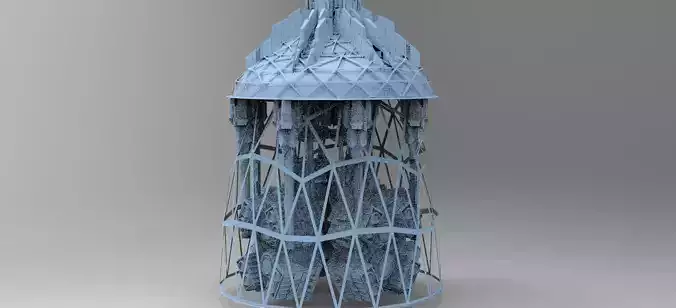  Elven Sci fi Tower Dome 5 Kit bash 