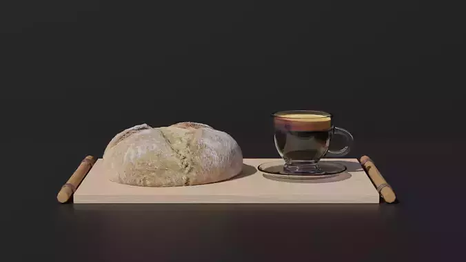 bread with coffee