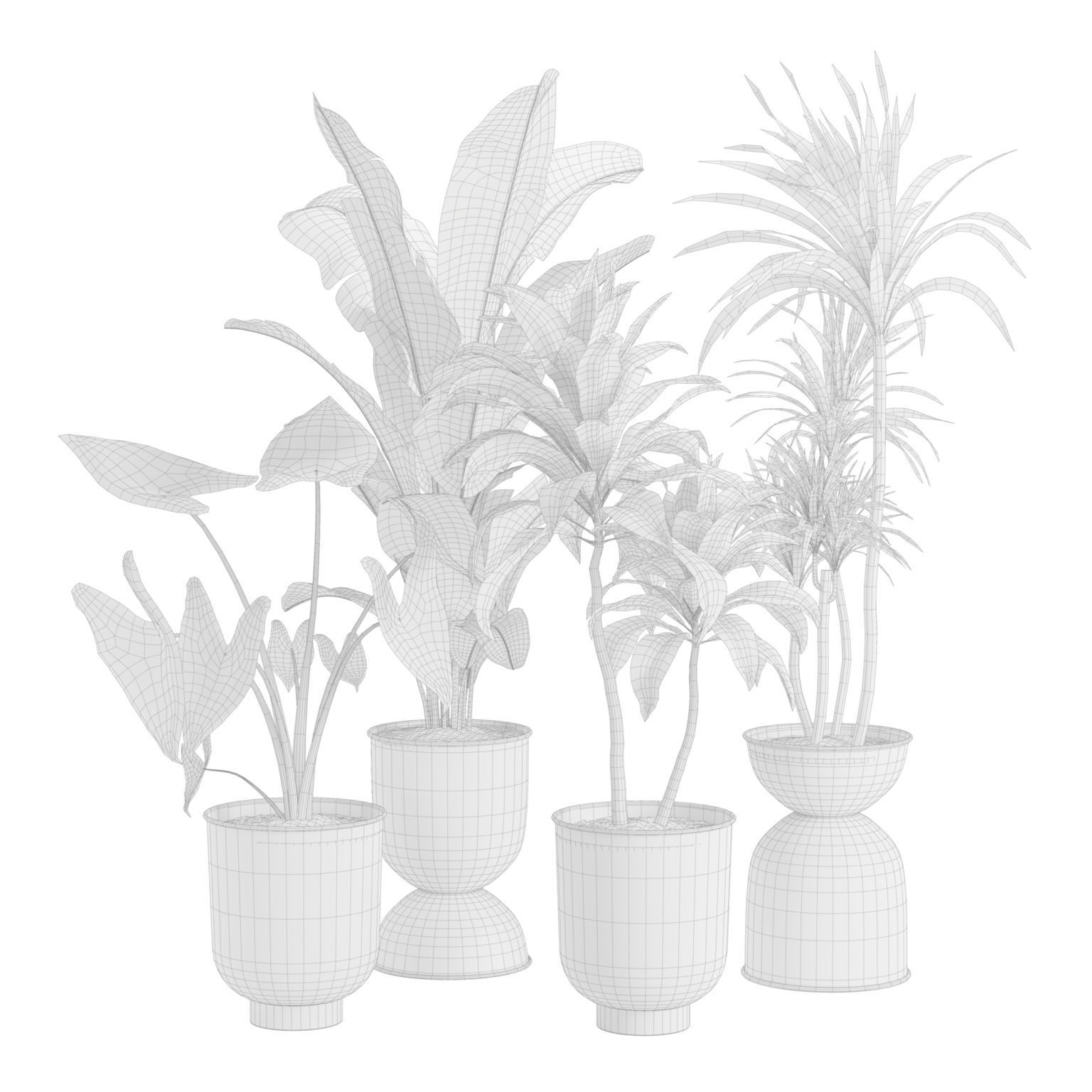 Indoor Plants Pack 40 Low-poly 3D model_2