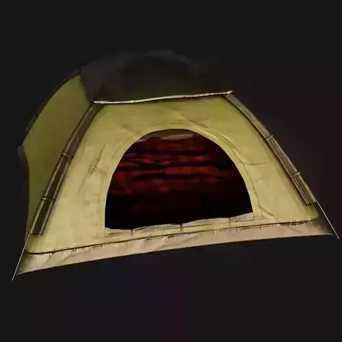 Camping Tent Model Low-poly 3D model
