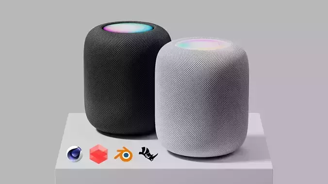 Apple Homepod 2 - 2023 - HQ 3D Model 3D model