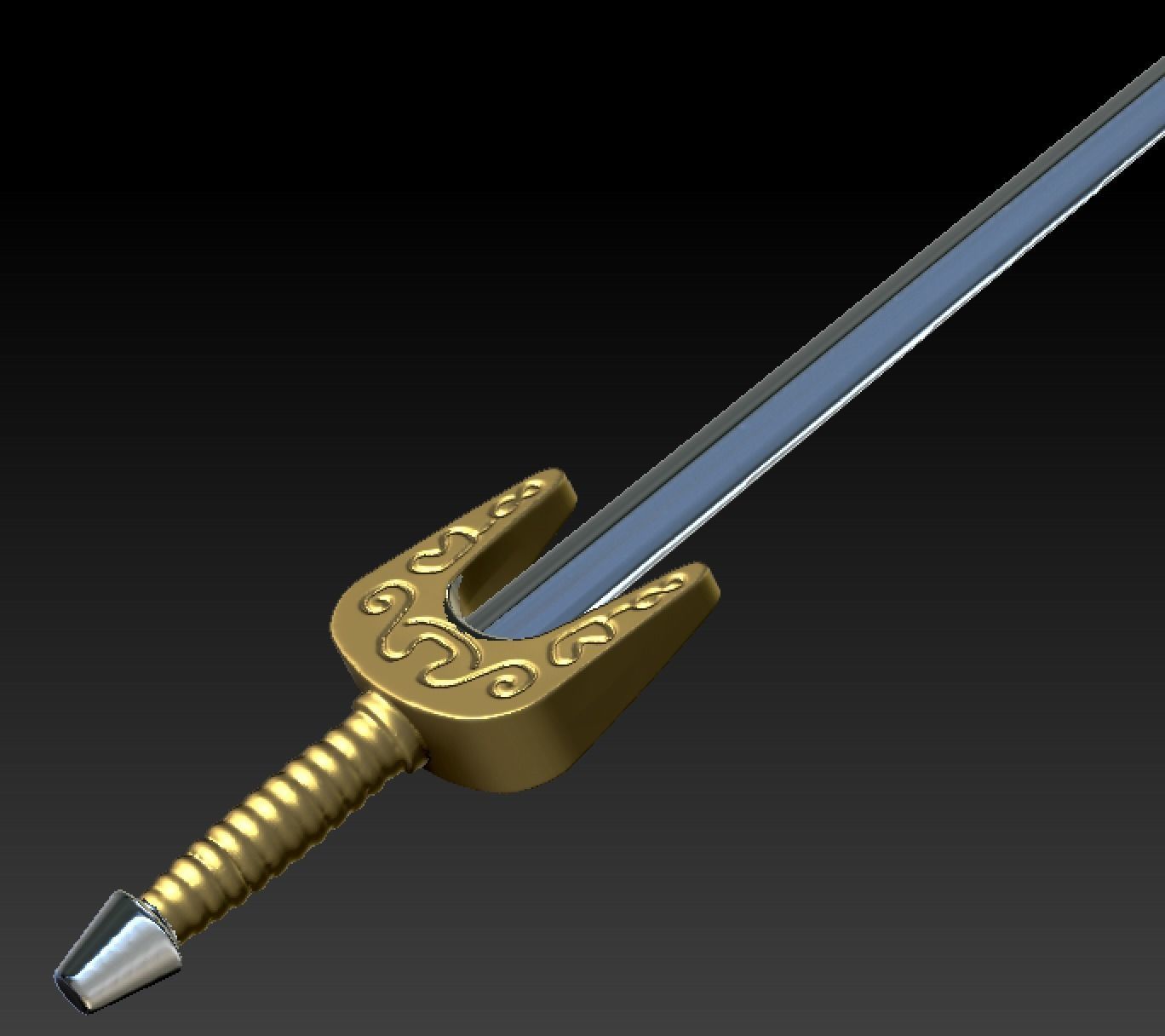 TRICLOPS SWORD VINTAGE  3D print model_3