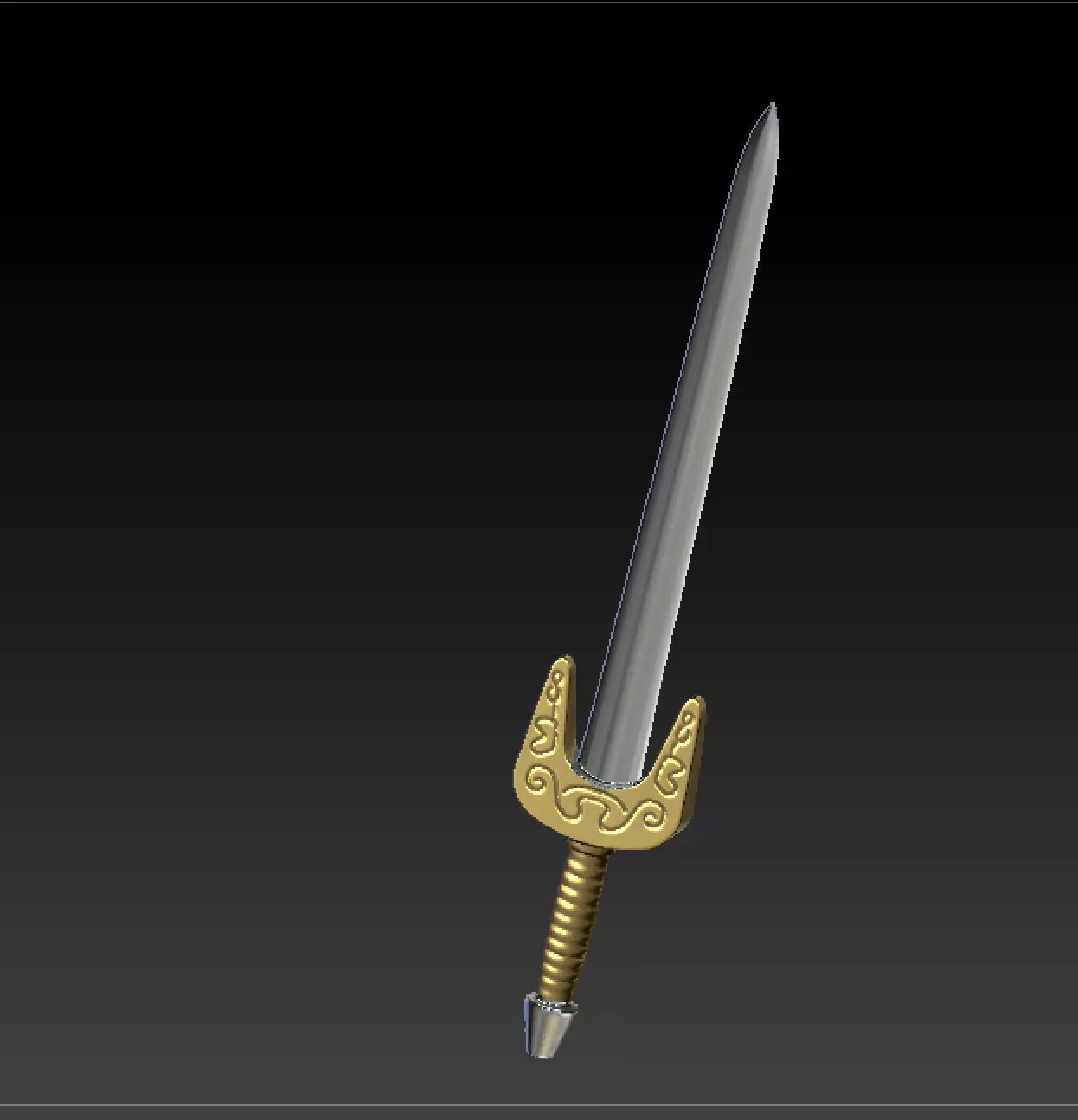 TRICLOPS SWORD VINTAGE  3D print model_0
