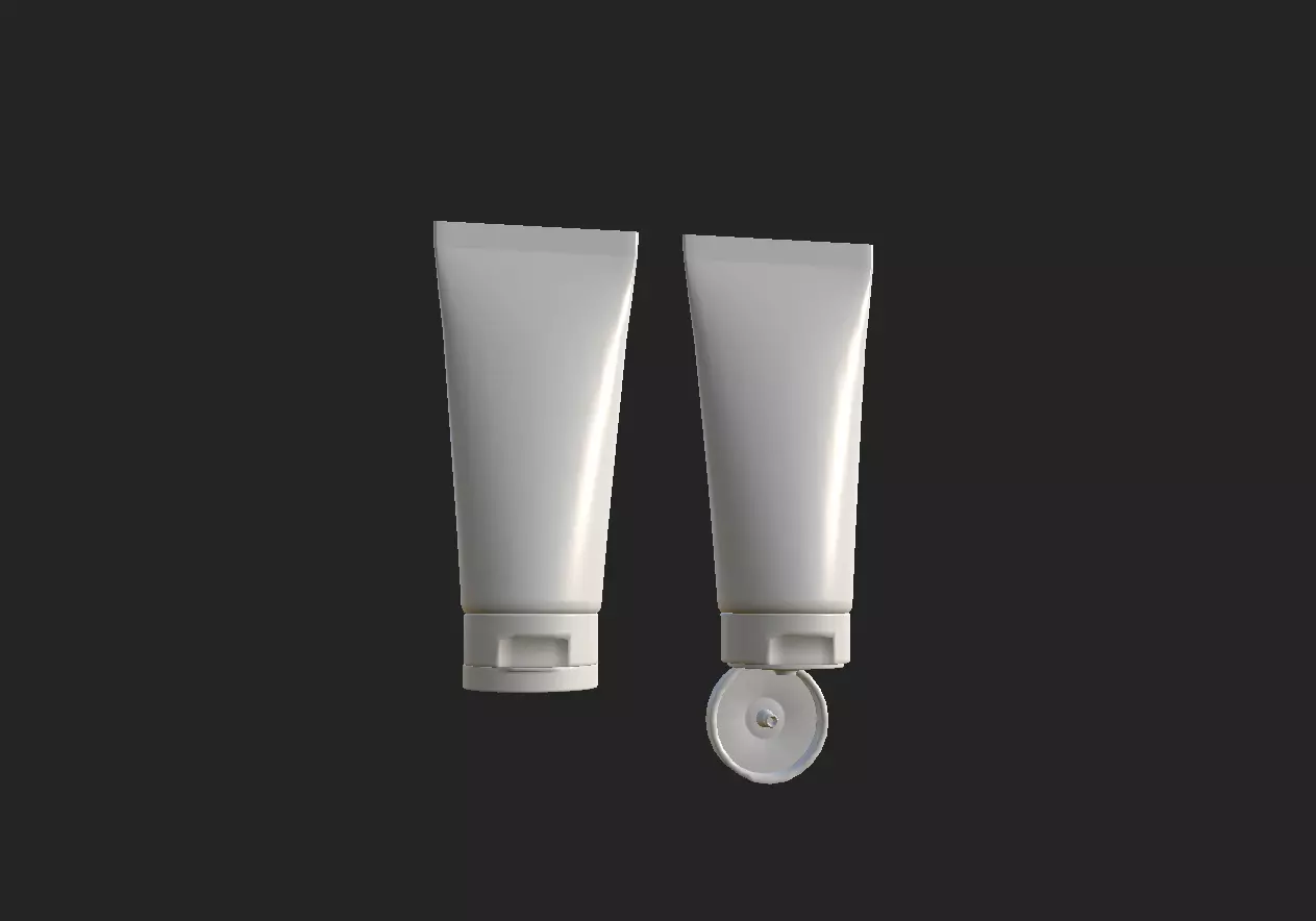 simple cream tube Free 3D model