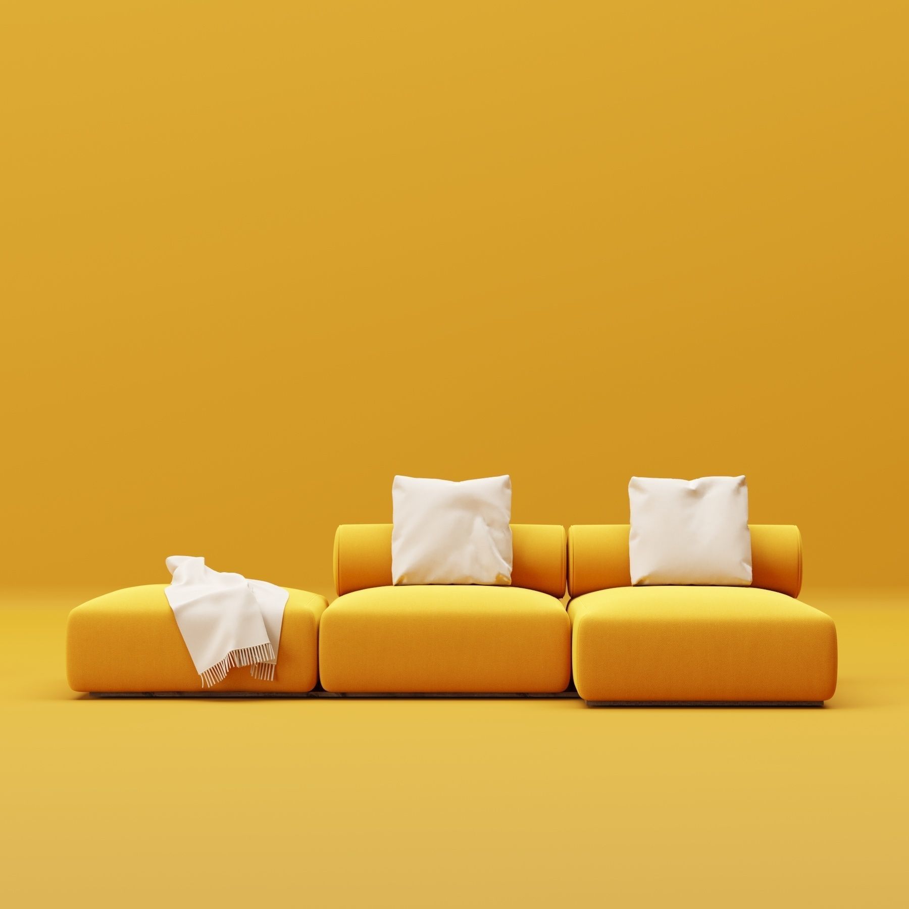 View of Modern Minimal Sofa free 3D model | CGTrader