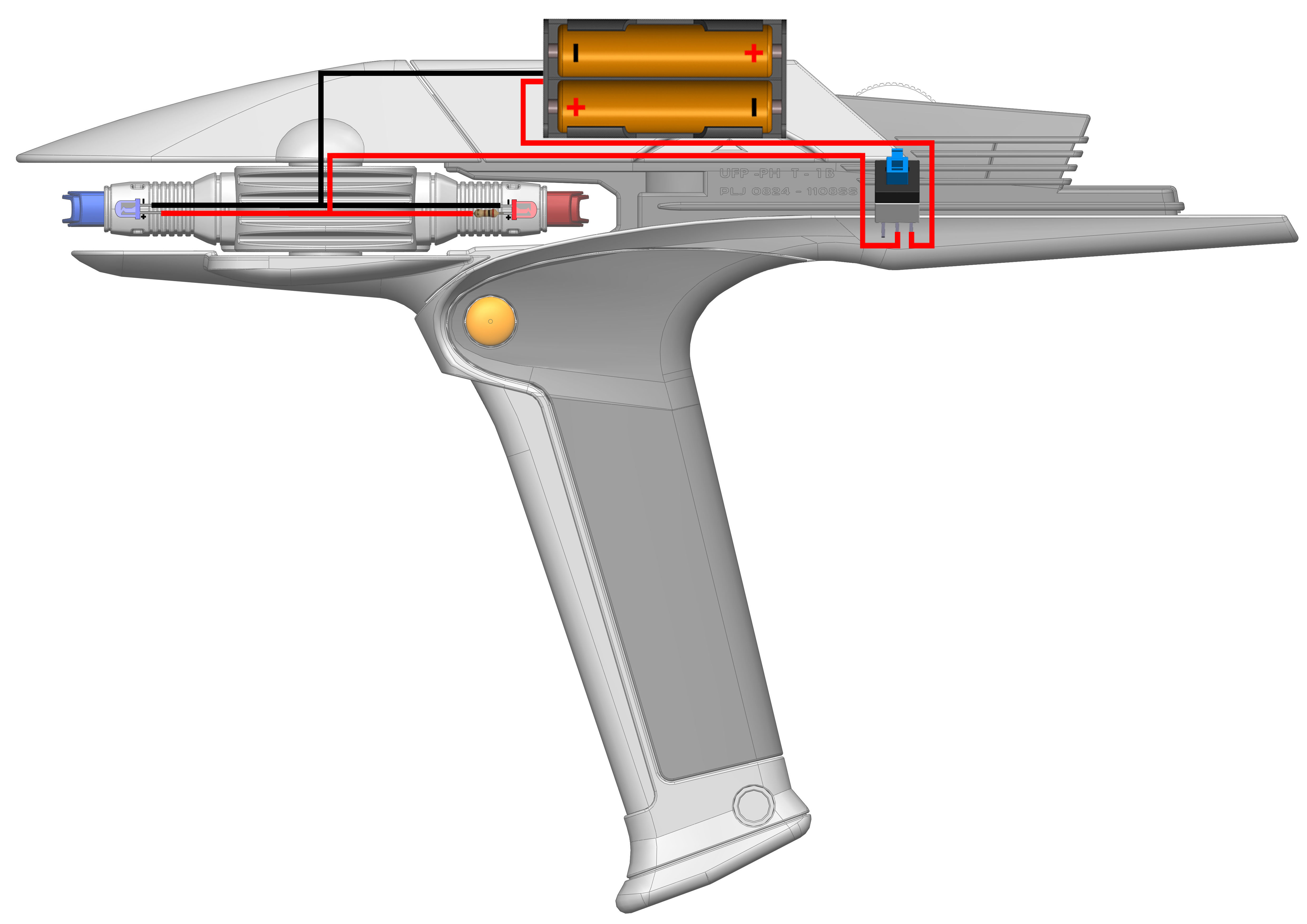 Beyond Phaser - Star Trek - Commercial - Printable - STL  3D print model_17