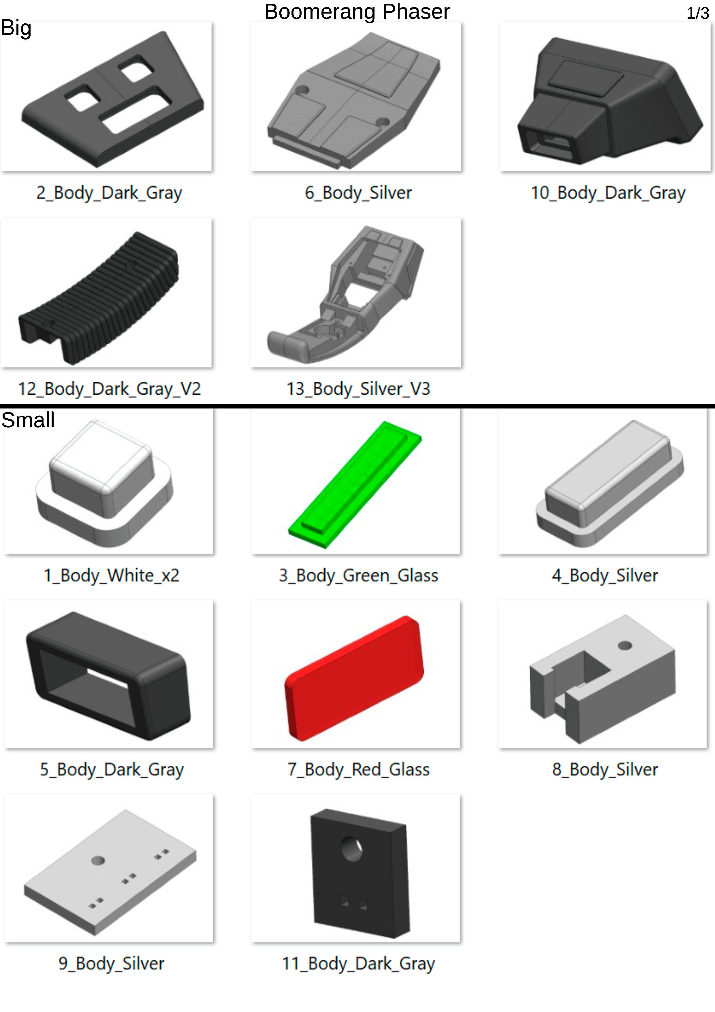 Boomerang Phaser - Star Trek - Commercial - Printable  - STL 3D print model_8