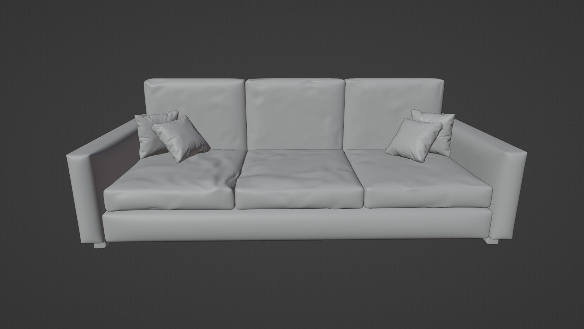 Beige sofa 3D model_7
