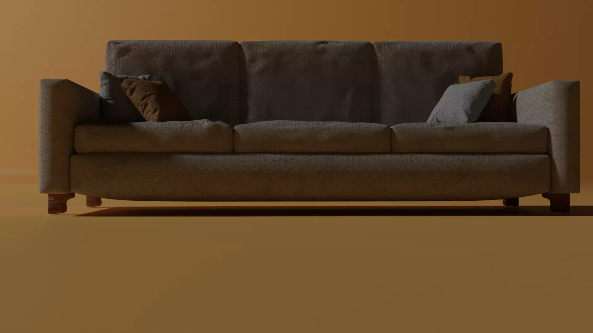 Beige sofa 3D model_0