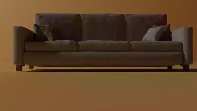 Beige sofa 3D model