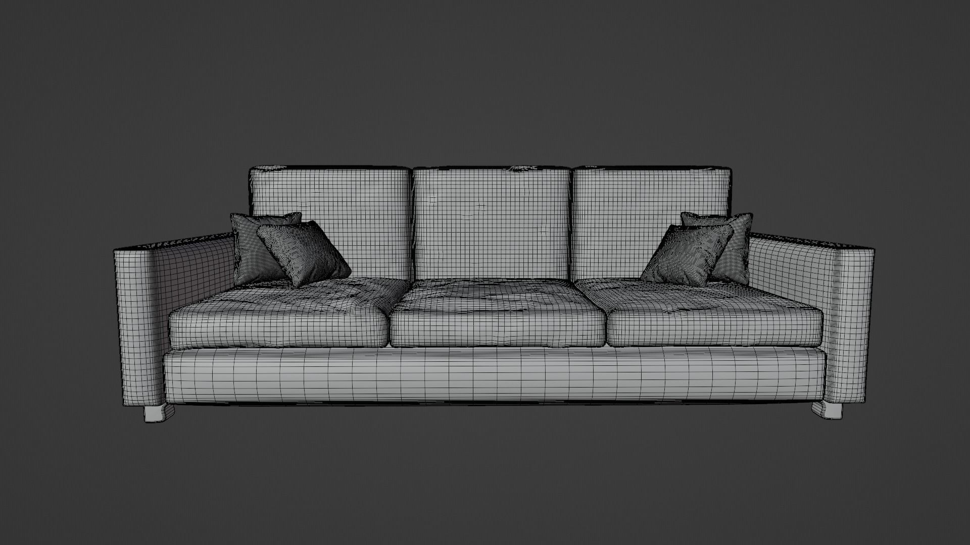 Beige sofa 3D model_8