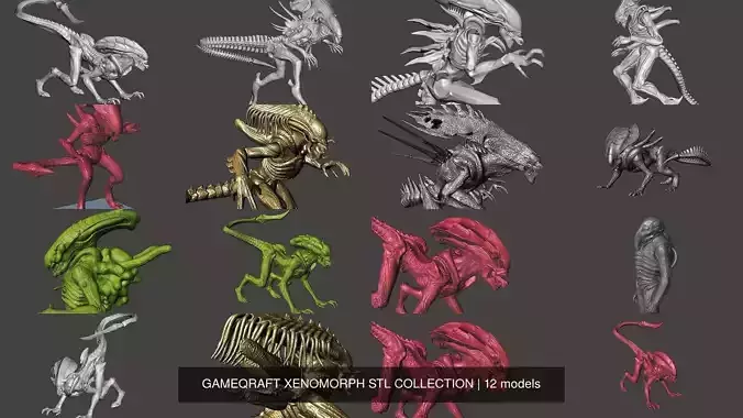 GAMEQRAFT XENOMORPH STL COLLECTION 