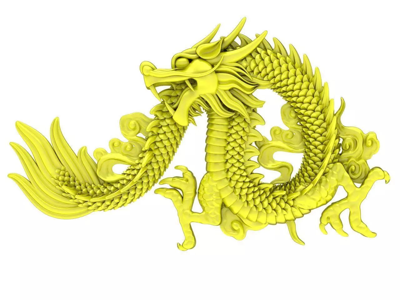 Chinese Dragon Sculpture Jewelry 3D Model 4605 3D print model