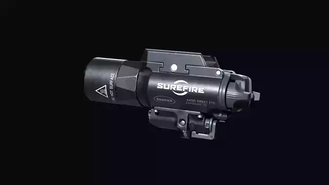 Surefire X400 tactical weaponlight Low-poly 3D model