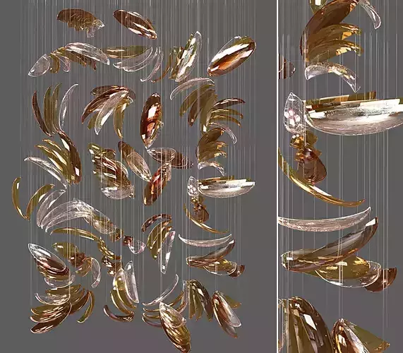 Glass Shells Chandelier