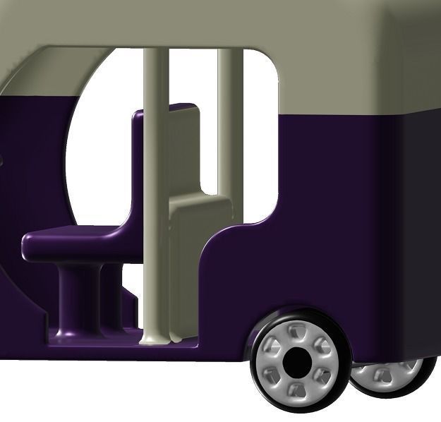 Kids Auto Rickshaw Toy 3D model_4