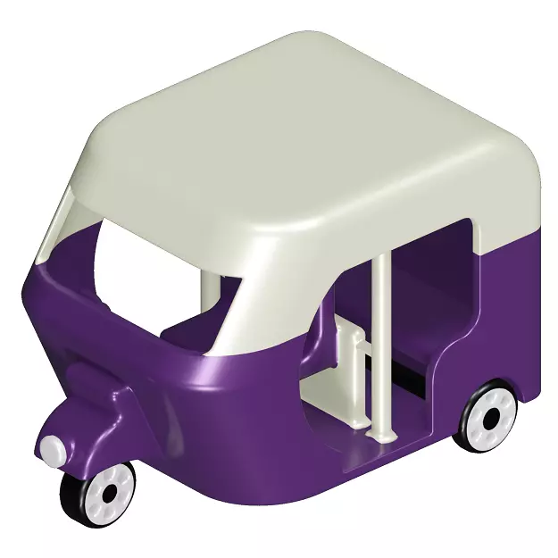 Kids Auto Rickshaw Toy 3D model_0
