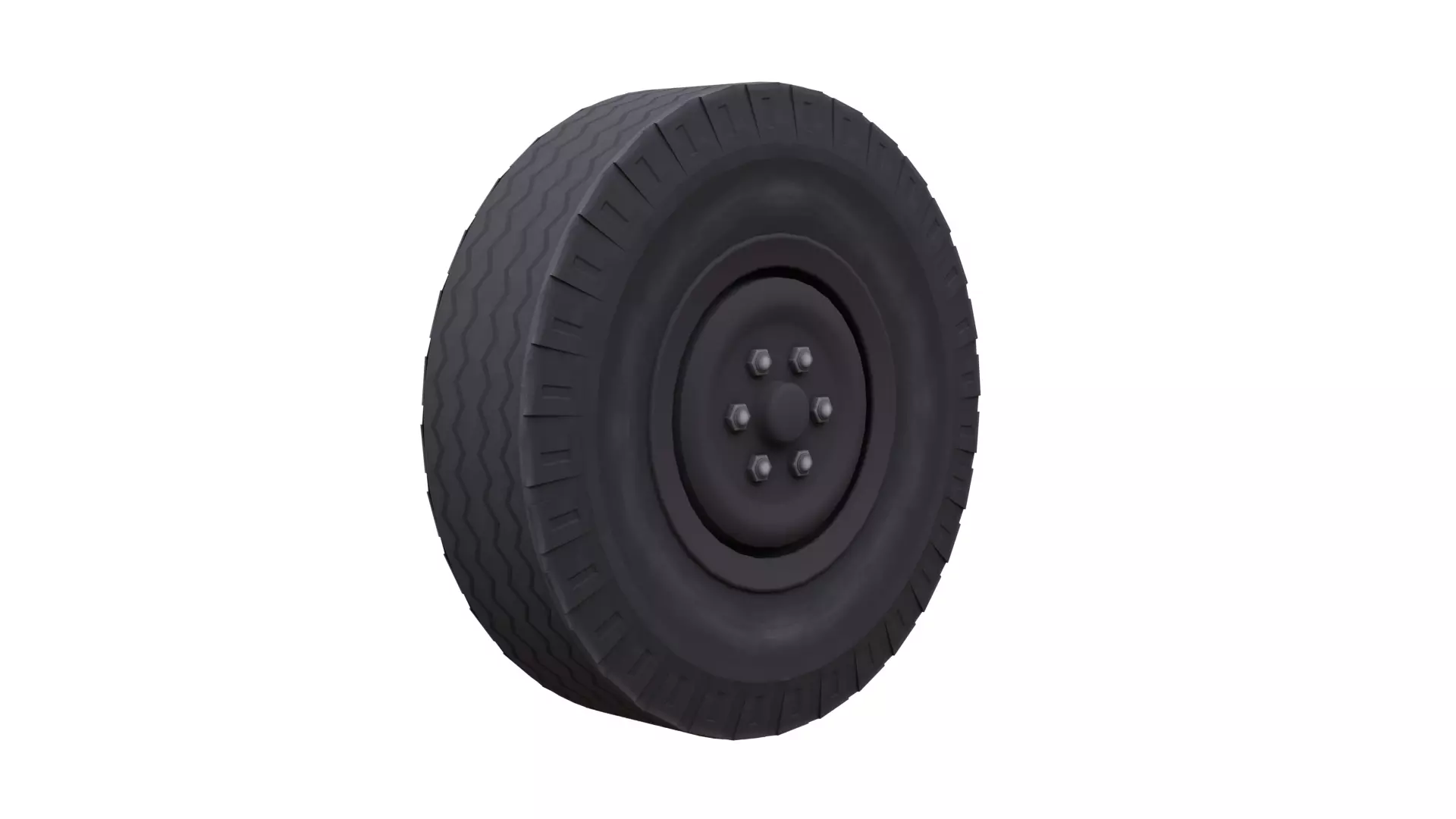 Just tire Low-poly 3D model_0