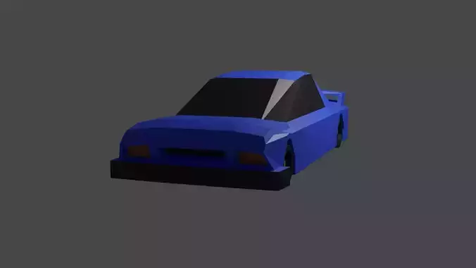 low poly car