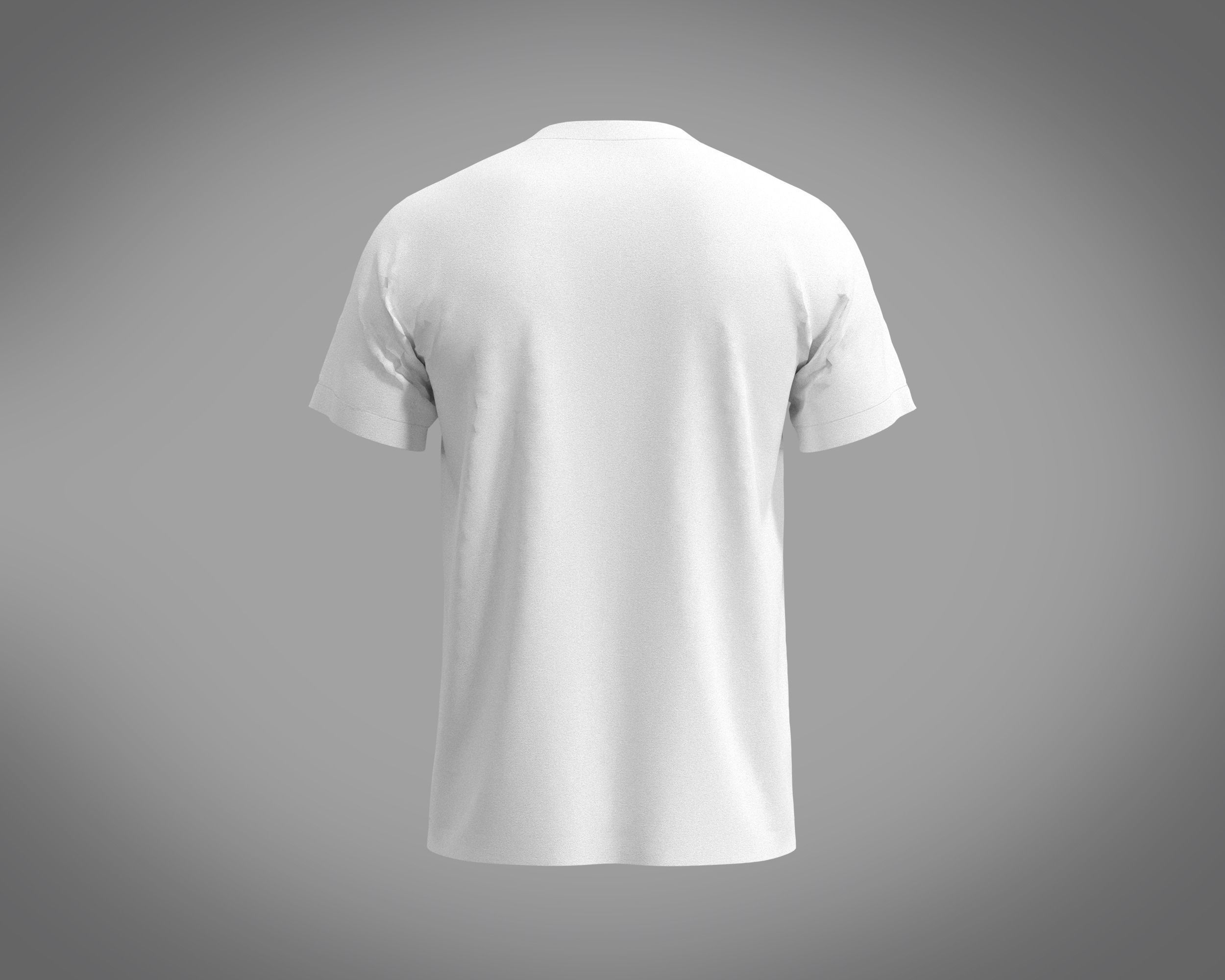 Regular Basic T-Shirt For Meta Low-poly 3D model_7