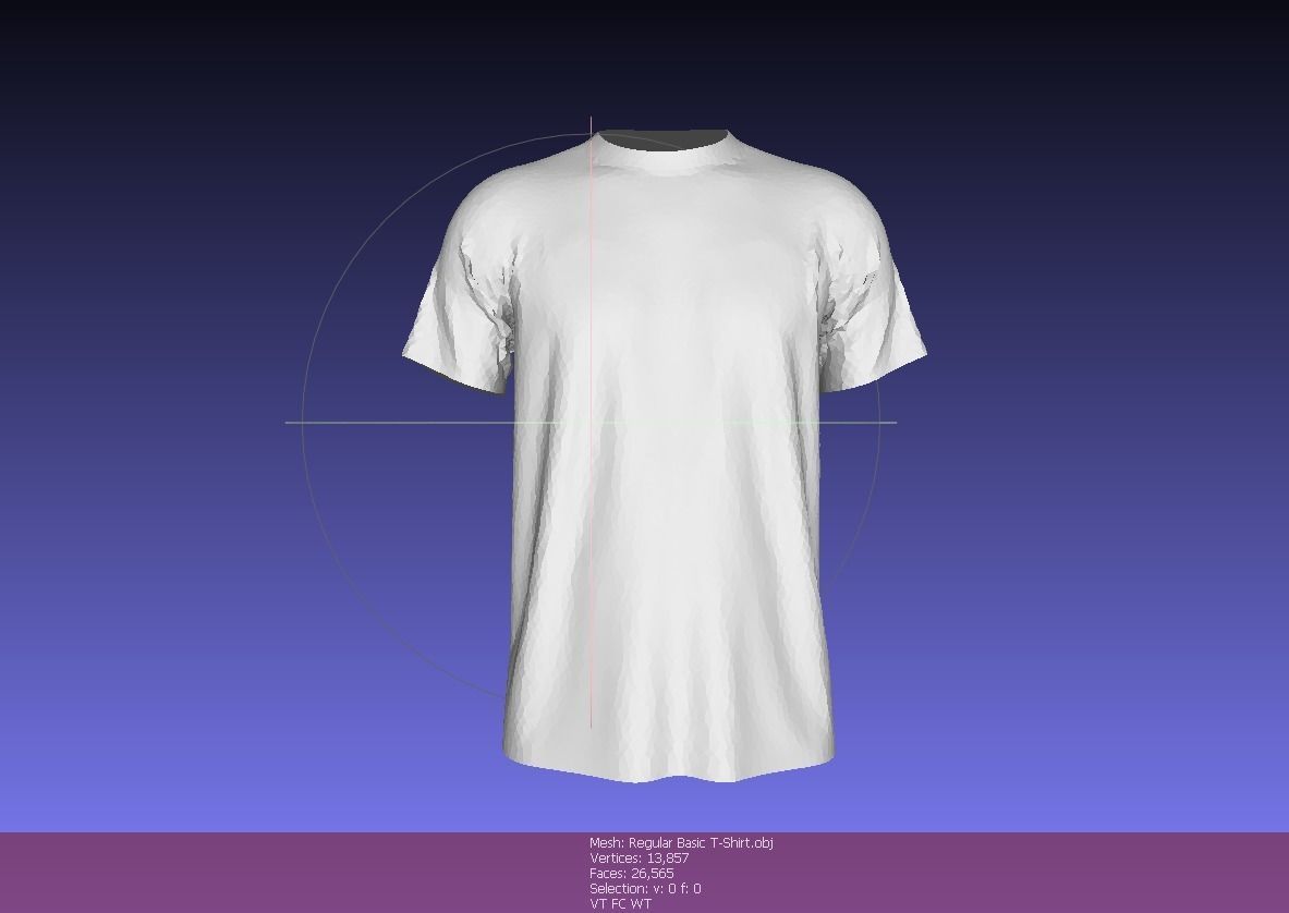 Regular Basic T-Shirt For Meta Low-poly 3D model_1