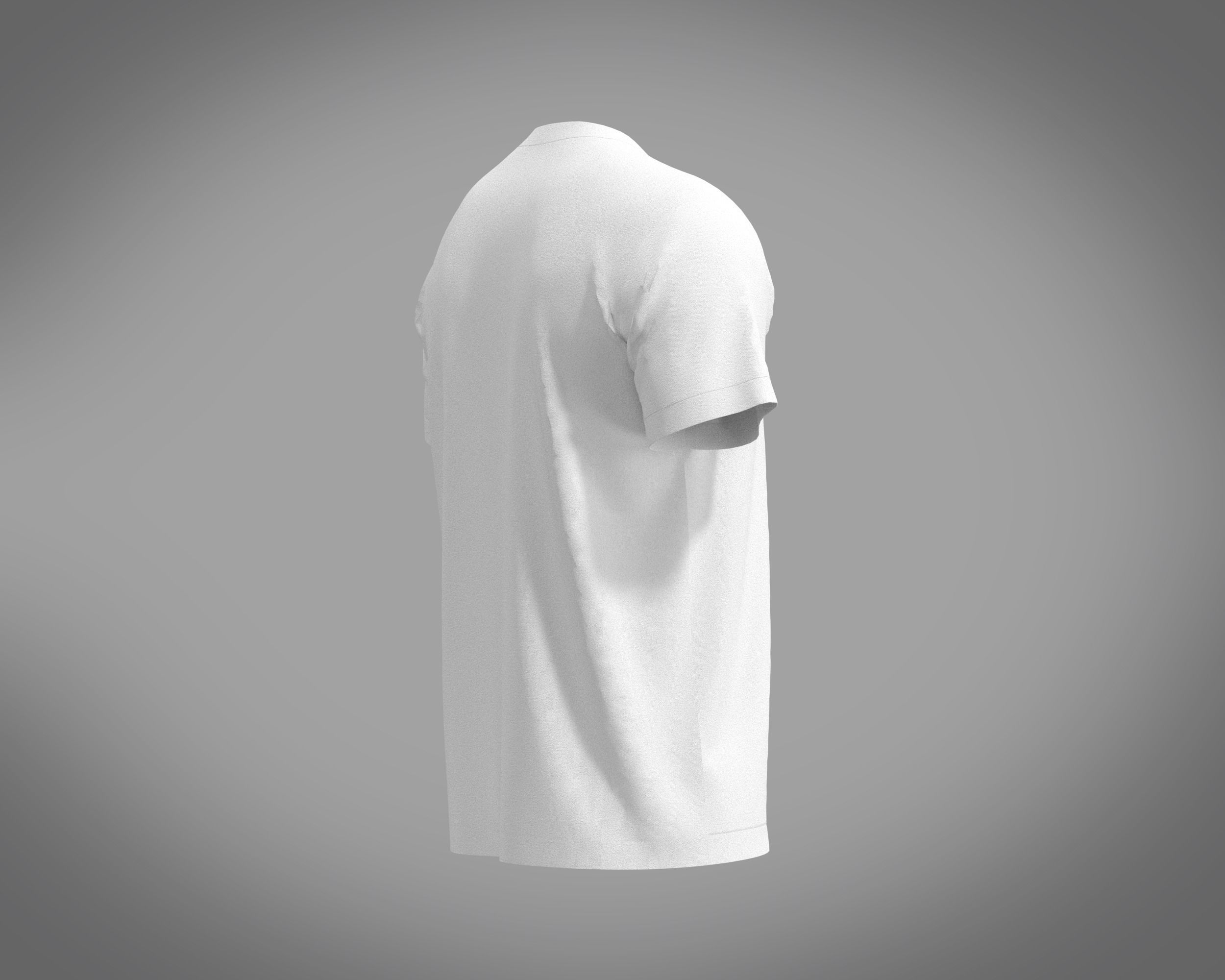 Regular Basic T-Shirt For Meta Low-poly 3D model_6