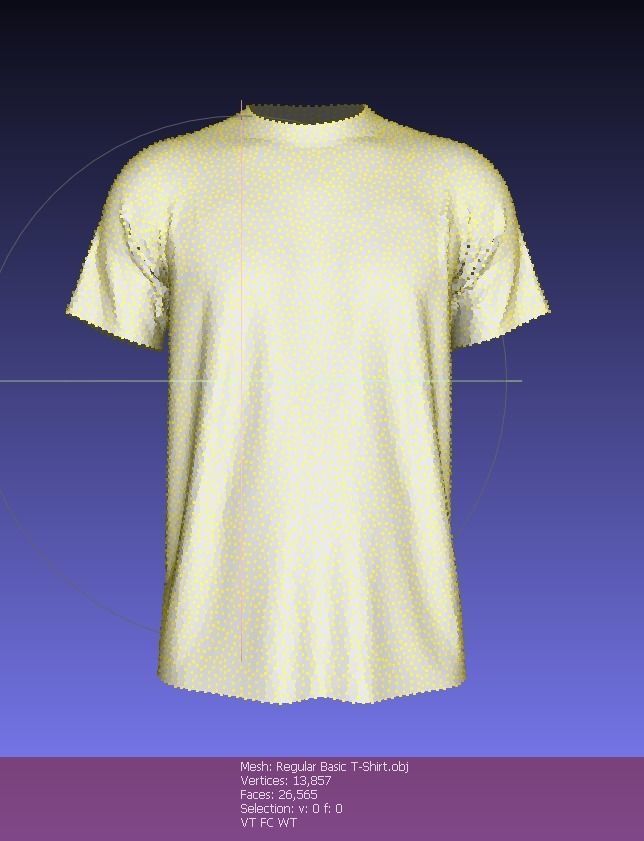 Regular Basic T-Shirt For Meta Low-poly 3D model_3
