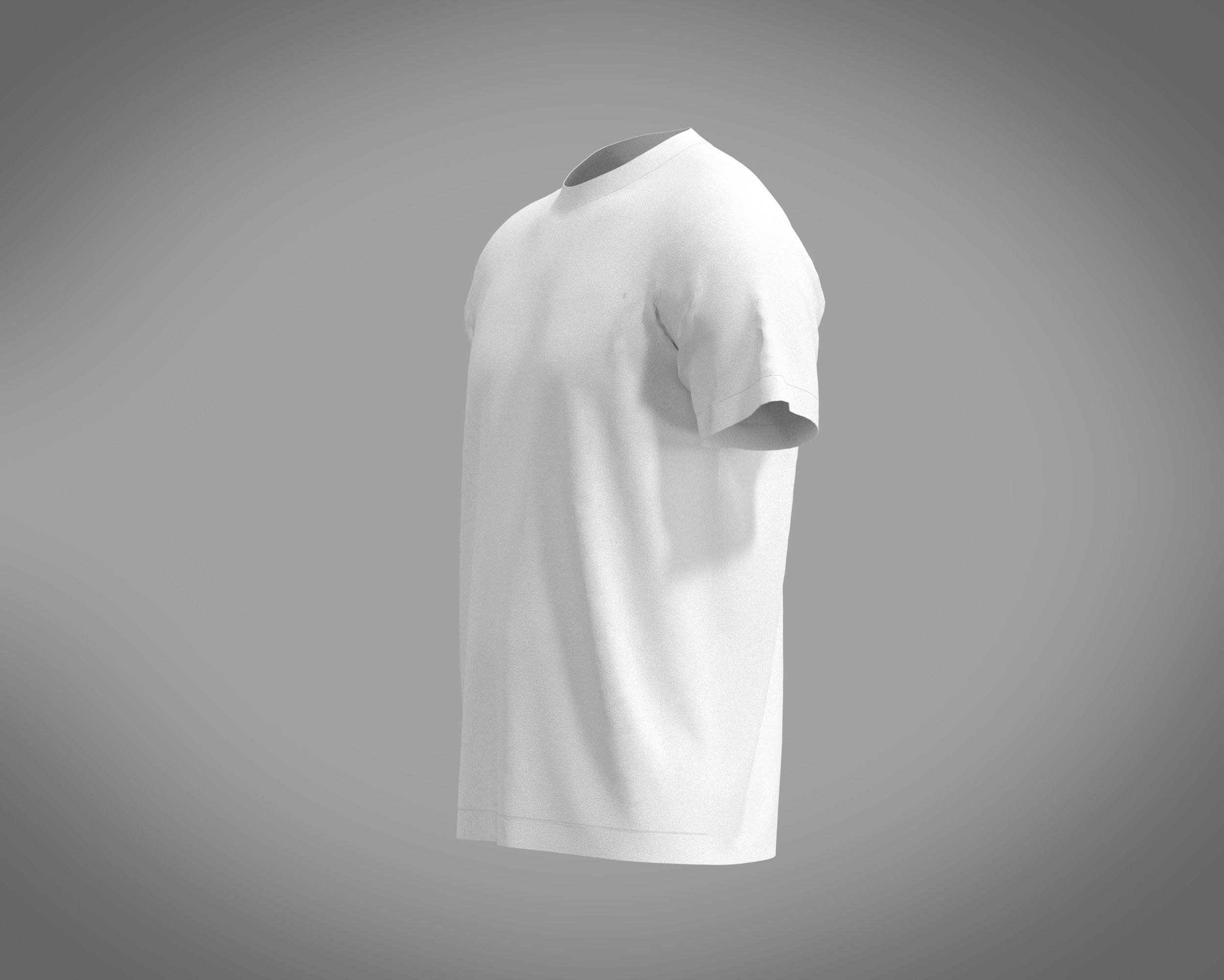 Regular Basic T-Shirt For Meta Low-poly 3D model_9